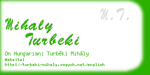 mihaly turbeki business card
