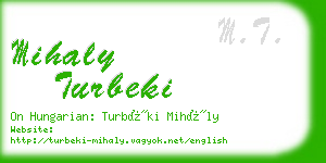 mihaly turbeki business card